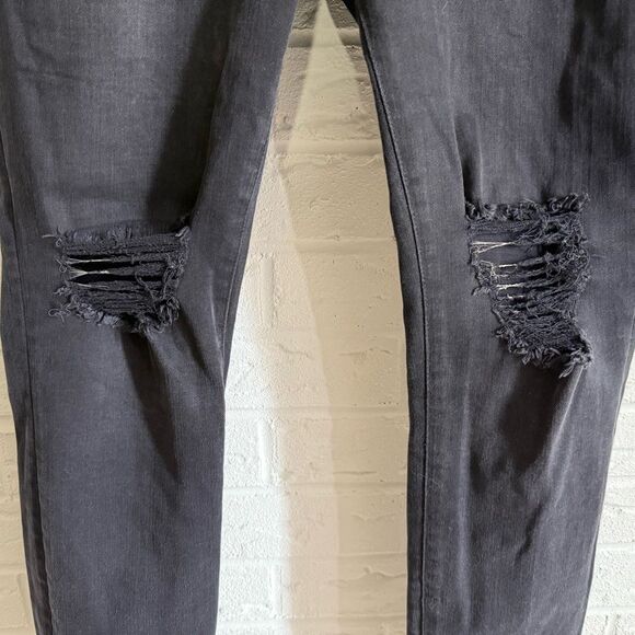 Good American Good Waist Black Ripped Jeans Size 10/30 - Picture 2 of 5